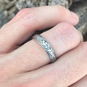 Sterling Silver Floral Ring Handmade in Nickel Free alloy_Various sizes in stock